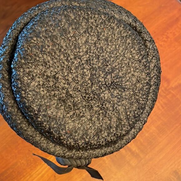 Vintage Juli-Kay Chicago Black Straw Hat main image 9